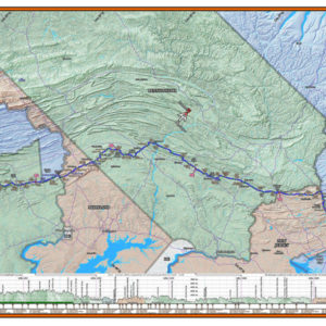 J: 2020 Appalachian Trail Map - 10 feet wide, on professional canvas - State colored version.