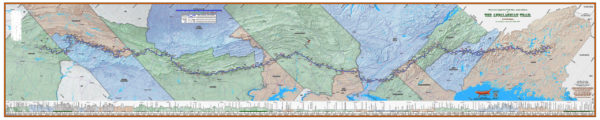 J: 2020 Appalachian Trail Map - 10 feet wide, on professional canvas - State colored version.