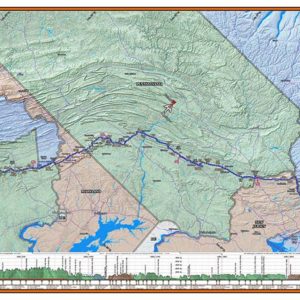 F: 2022 Appalachian Trail Map - 10 feet wide, on professional canvas - State colored version