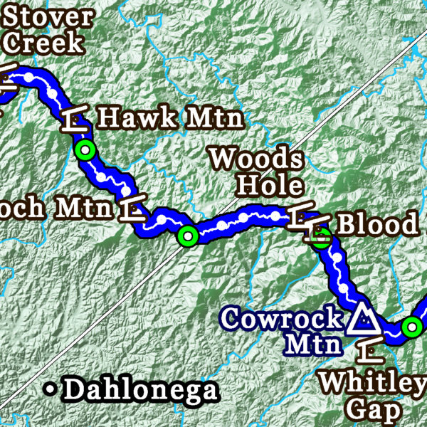 H: 2021 Appalachian Trail Map - 10 feet wide, on professional canvas - State colored version. - Image 3