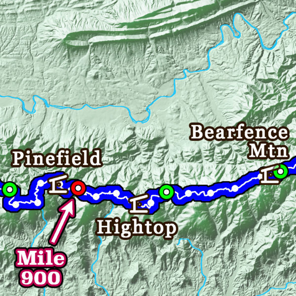 H: 2021 Appalachian Trail Map - 10 feet wide, on professional canvas - State colored version. - Image 8