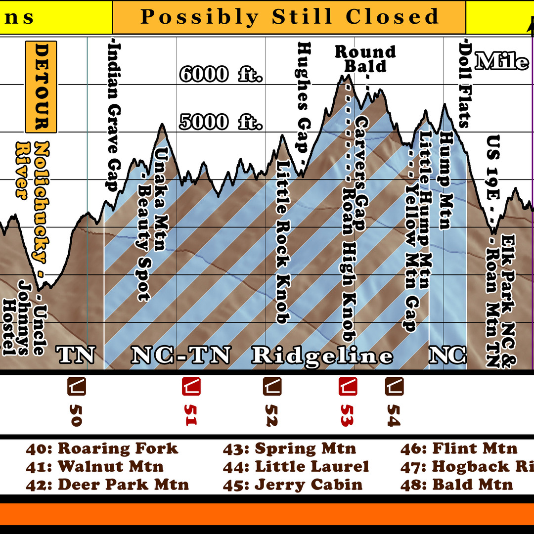 F1: 2025 Appalachian Trail Map - 10 feet wide, on professional canvas - Calm Hypsometric colored version. - Image 11