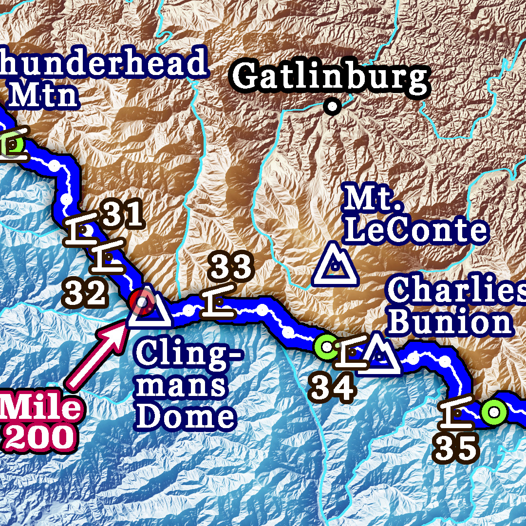 F2: 2025 Appalachian Trail Map - 10 feet wide, on professional canvas - State colored version - Image 4