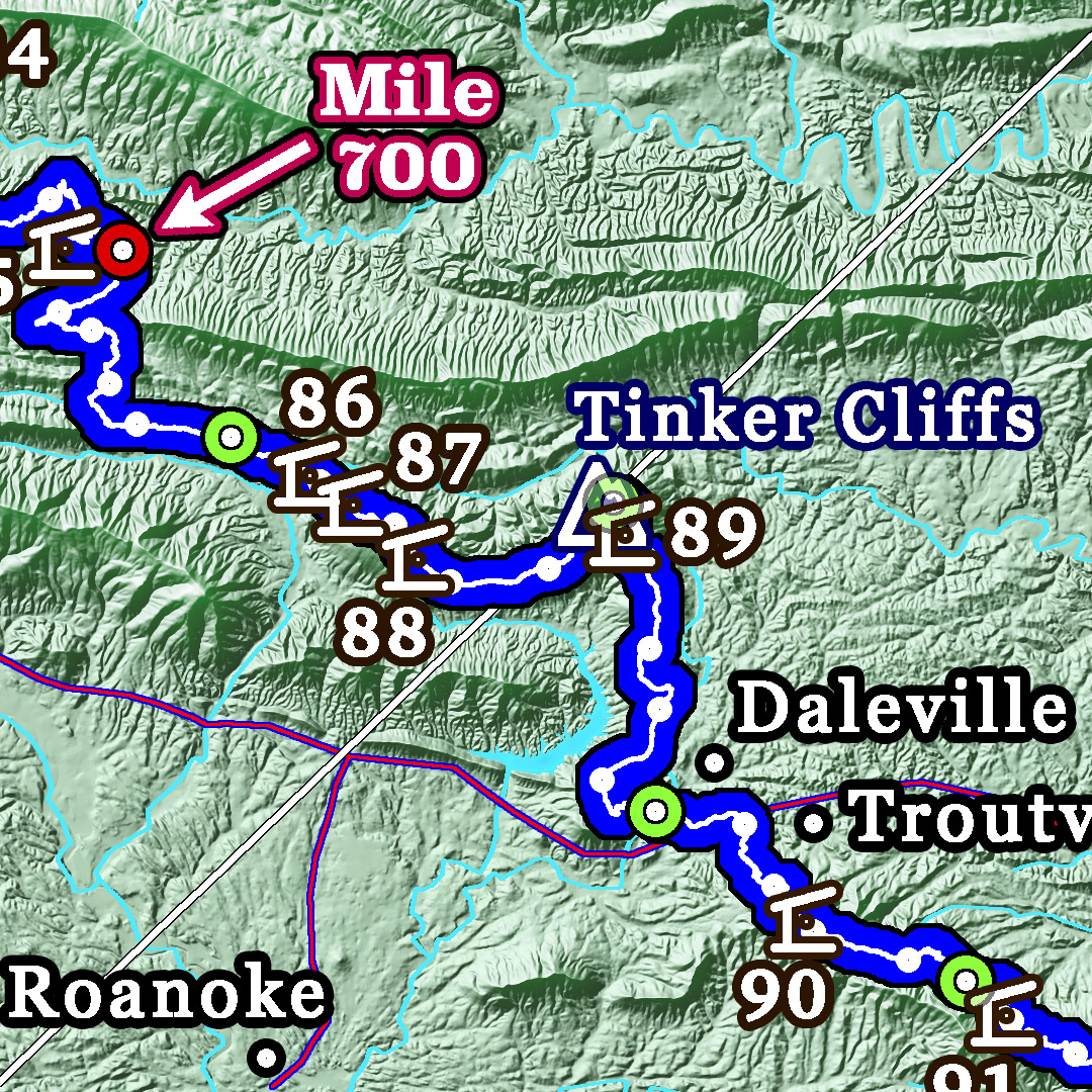 F2: 2025 Appalachian Trail Map - 10 feet wide, on professional canvas - State colored version - Image 6