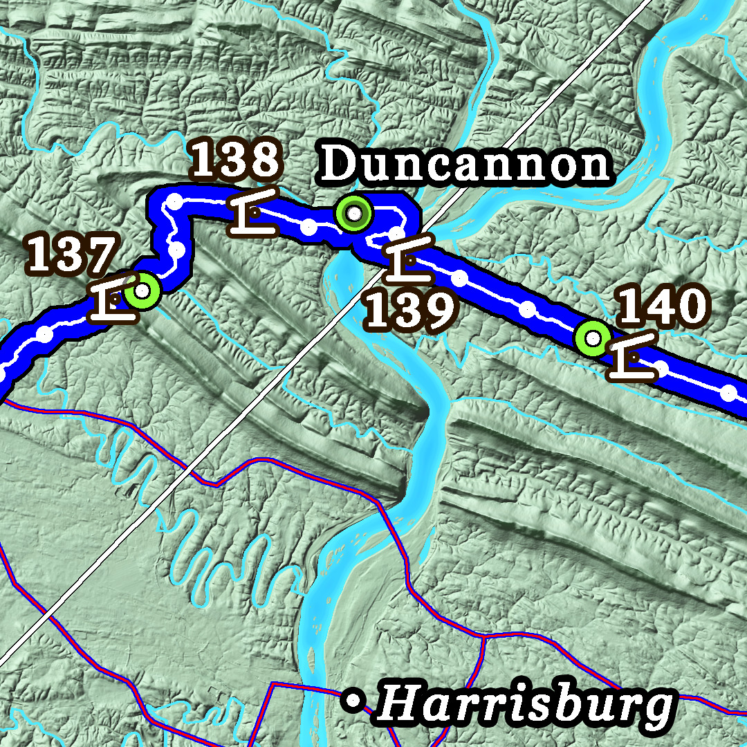 F2: 2025 Appalachian Trail Map - 10 feet wide, on professional canvas - State colored version - Image 7