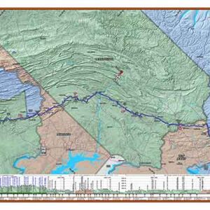 E2: 2026 Appalachian Trail Map - 10 feet wide, on professional canvas - State colored version