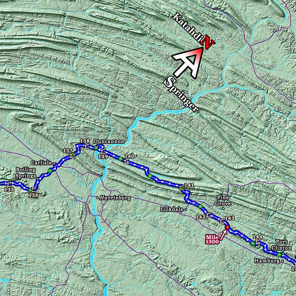 E2: 2026 Appalachian Trail Map - 10 feet wide, on professional canvas - State colored version - Image 11