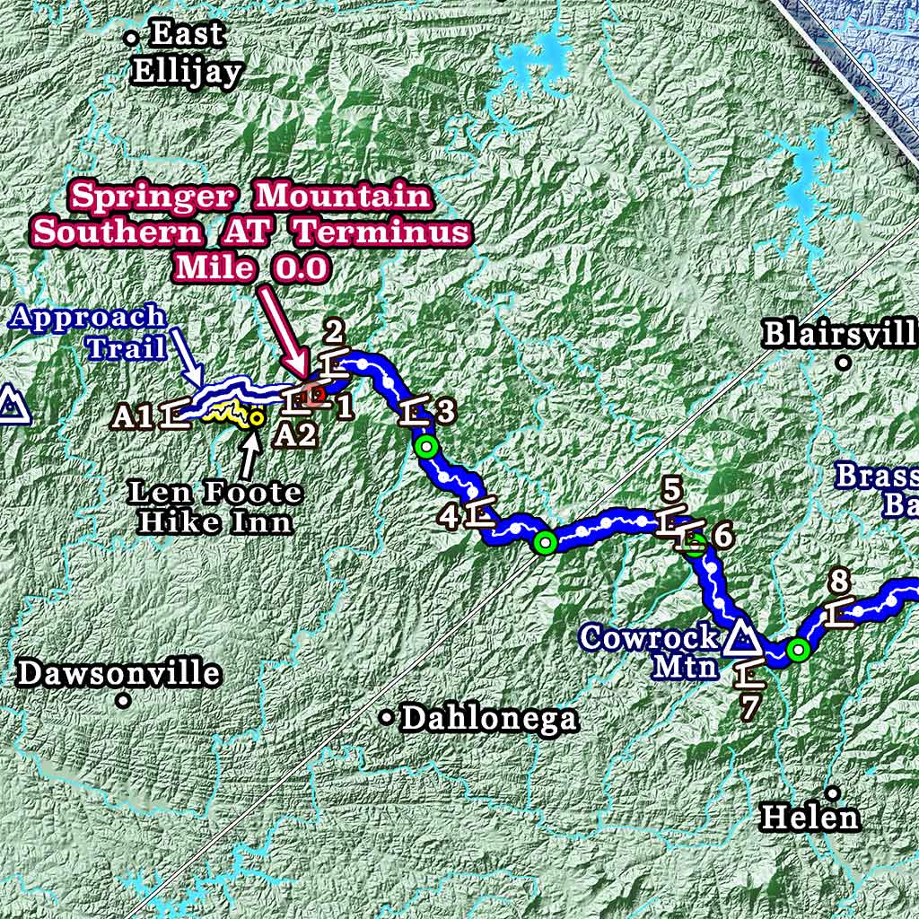 E2: 2026 Appalachian Trail Map - 10 feet wide, on professional canvas - State colored version - Image 7